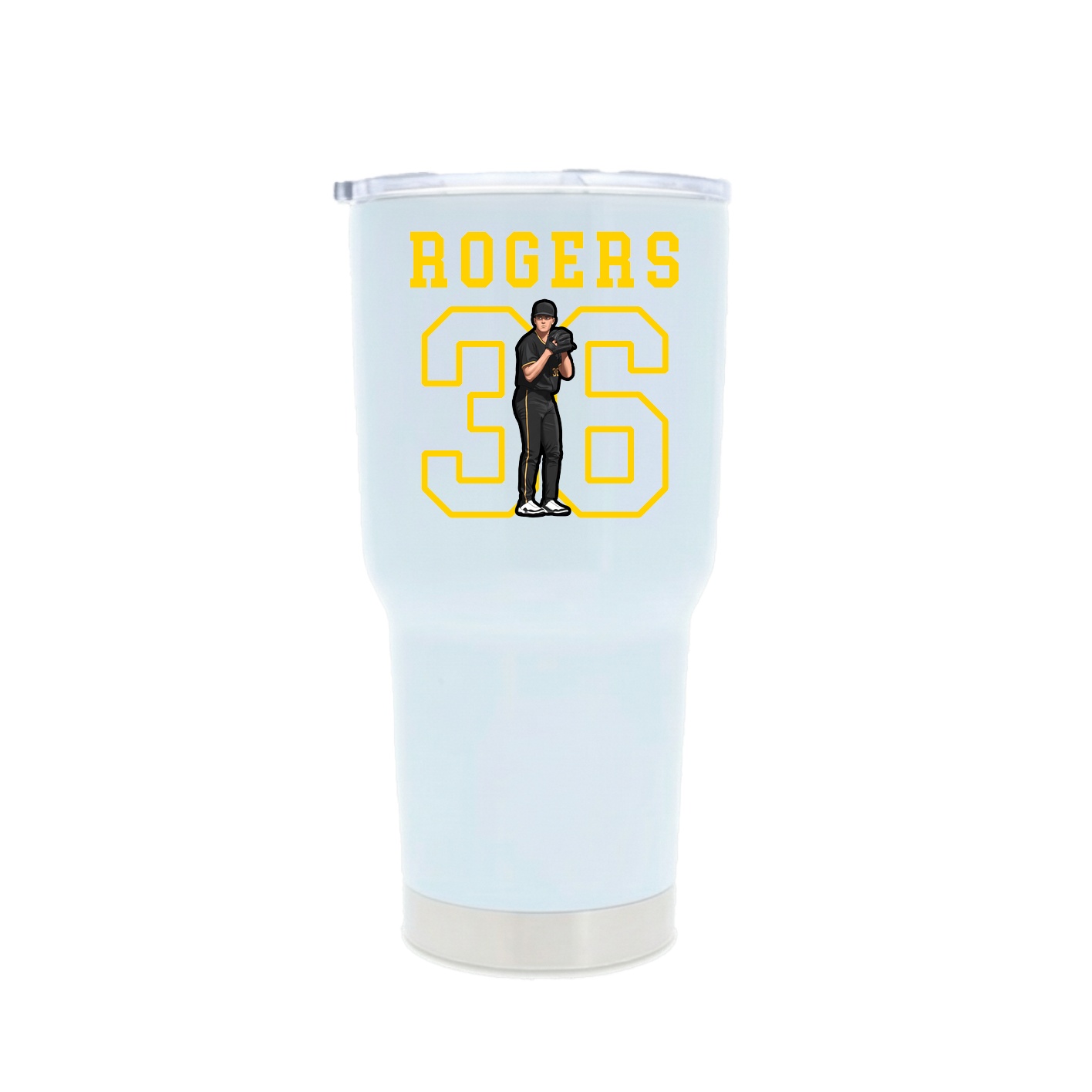 30oz Stainless Steel Tumbler — Shirsey in White