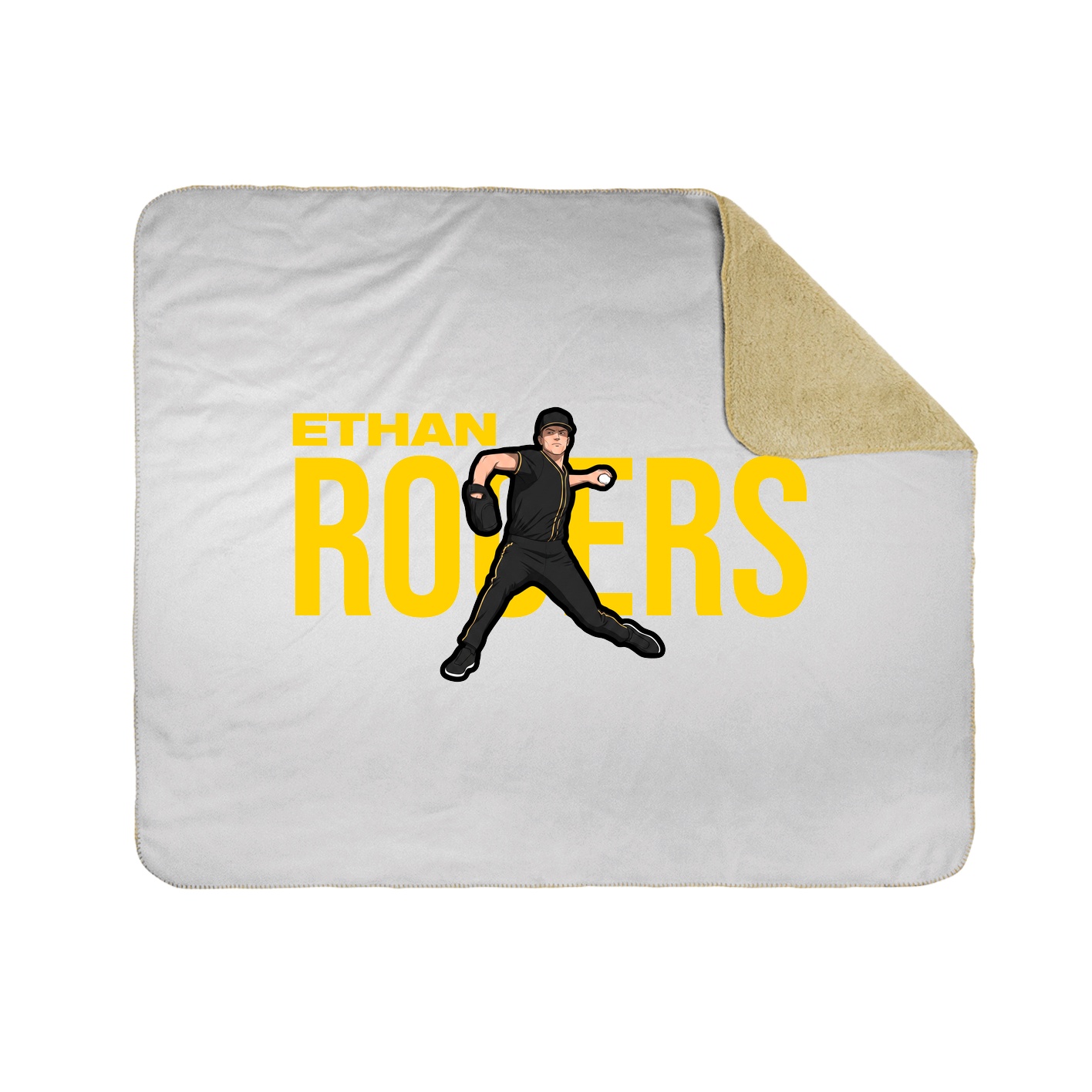 Throw Blanket — Player Name in White