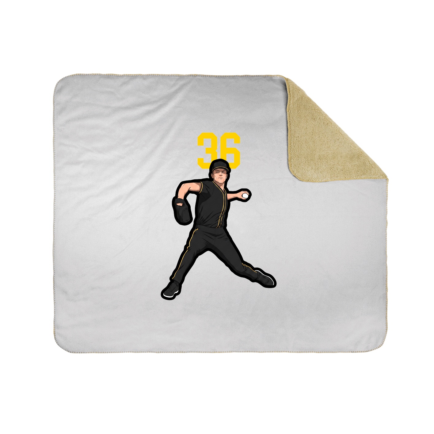 Throw Blanket — Number Top in White