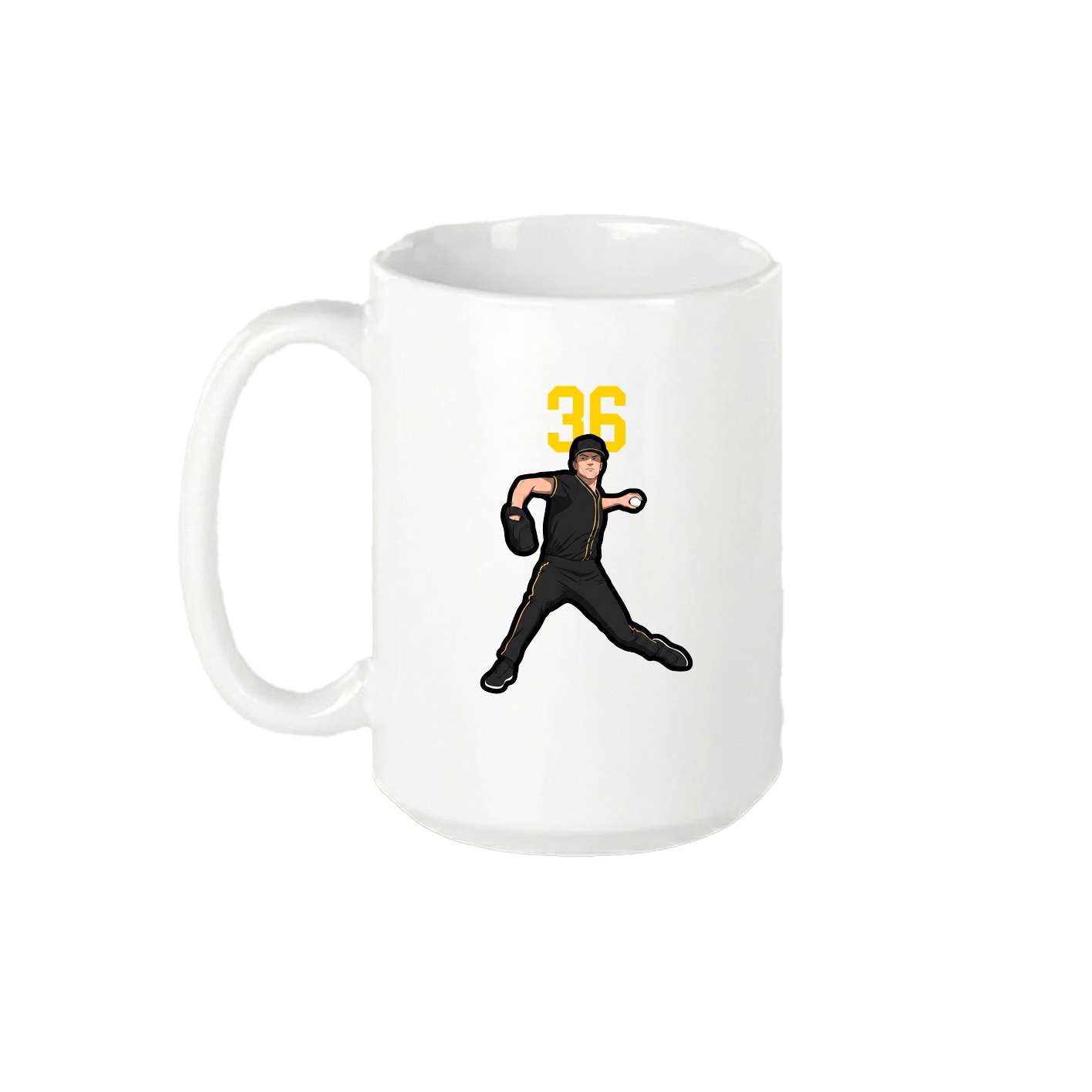 15oz Coffee Mug — Number Top in White