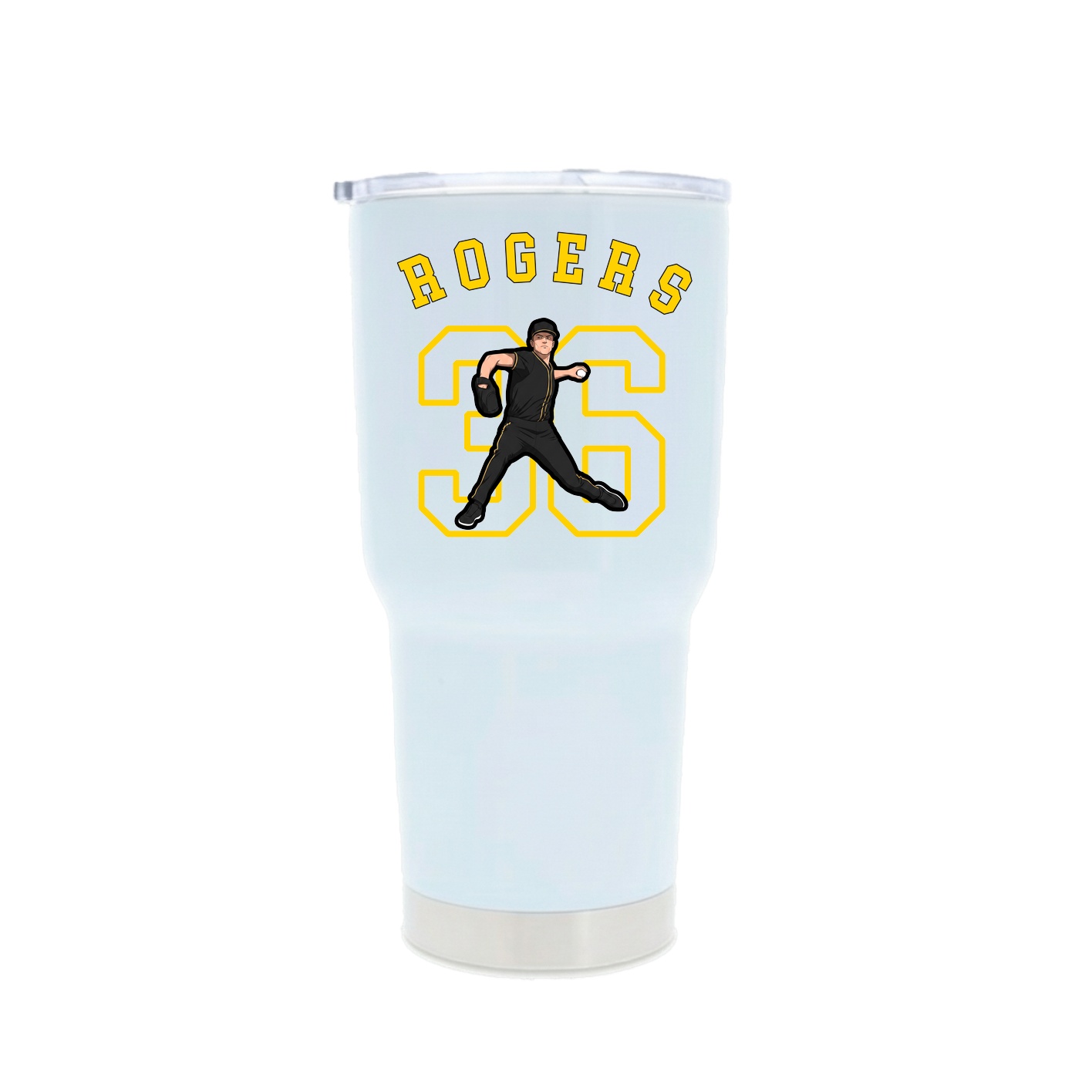 30oz Stainless Steel Tumbler — Shirsey Arch in White