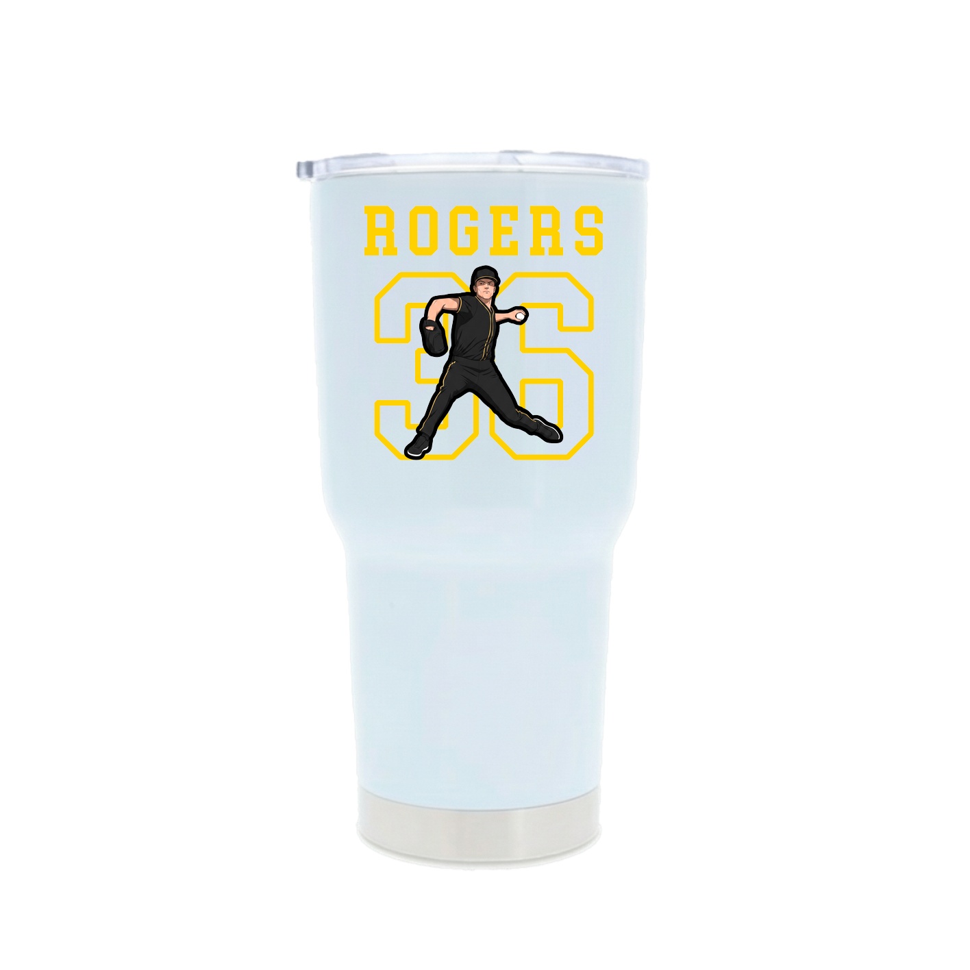 30oz Stainless Steel Tumbler — Shirsey in White