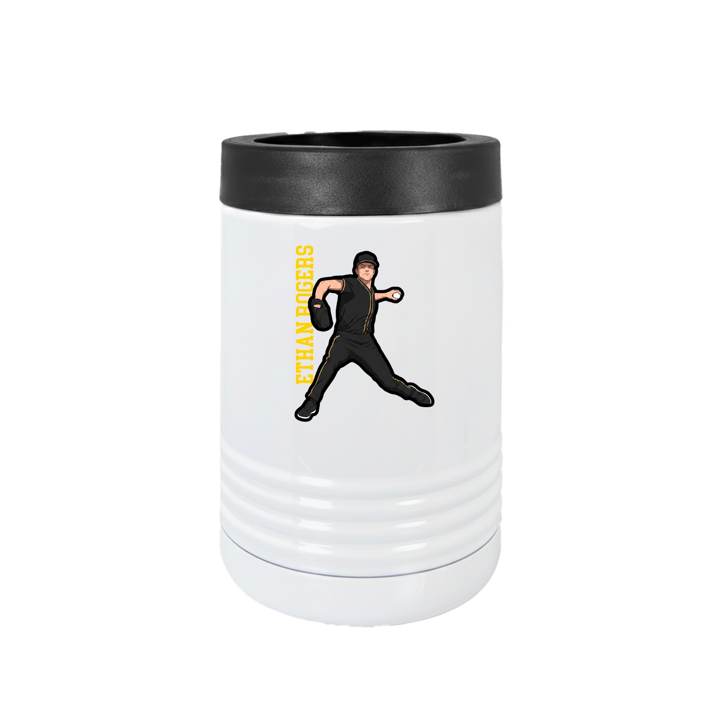 Beverage Holder — Name Vertical in White