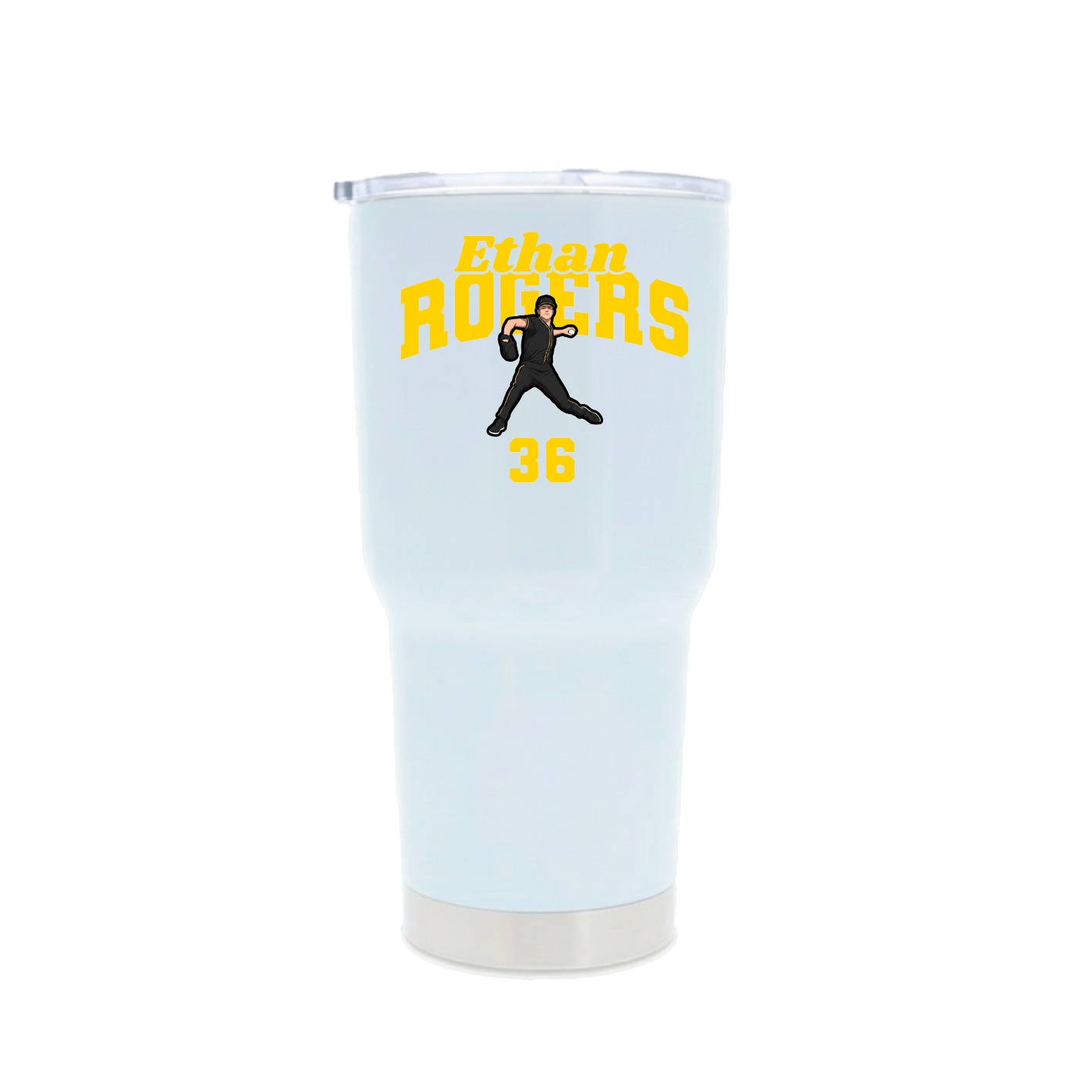 30oz Stainless Steel Tumbler — Signature Arch in White