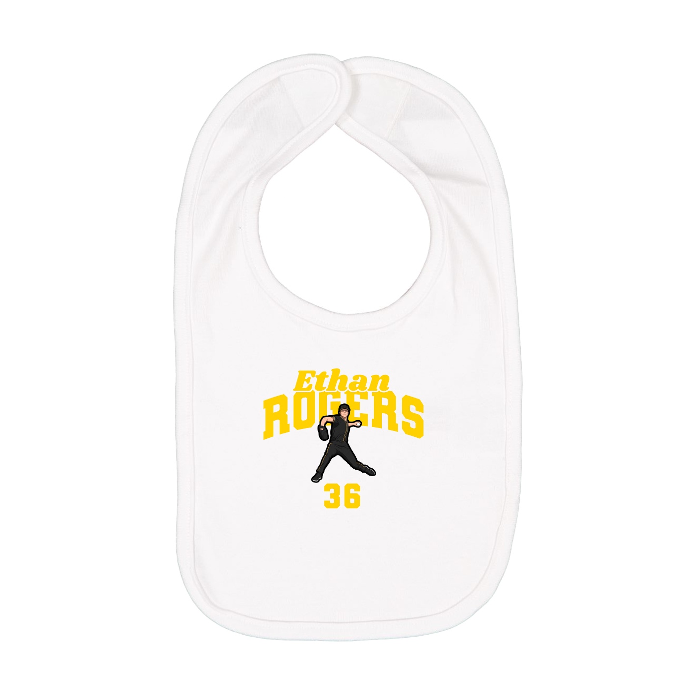 Infant Bib — Signature Arch in White