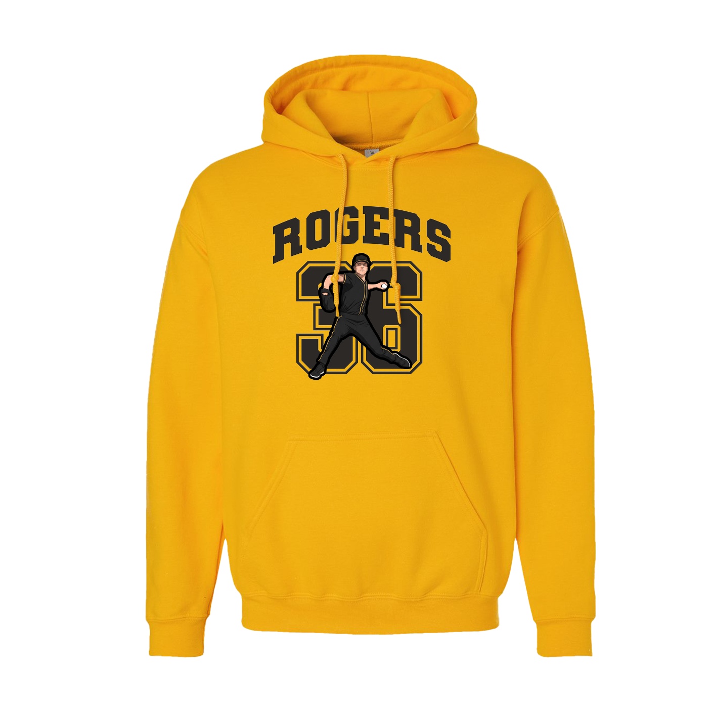 Hoodie — Number in Gold