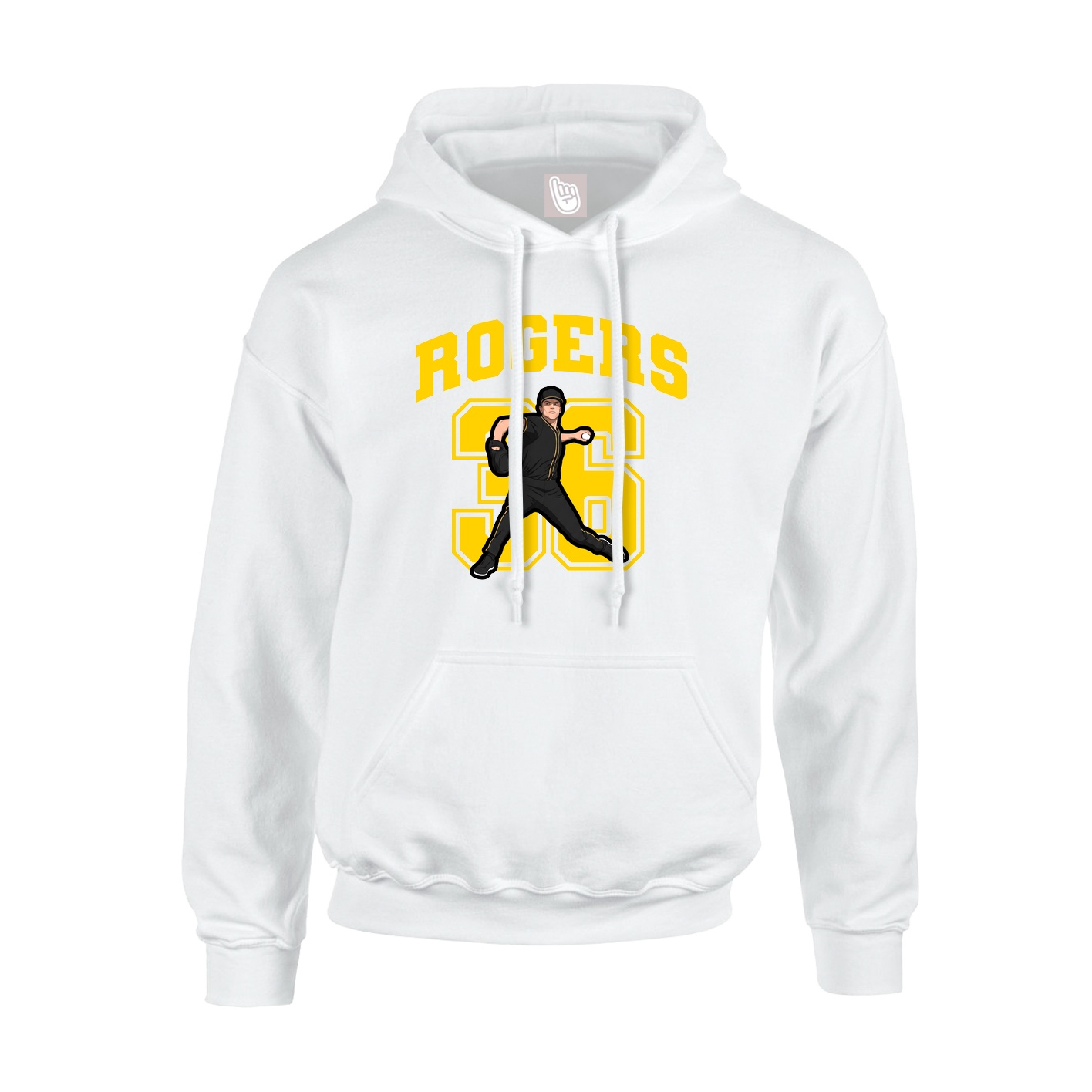 Youth Hoodie — Number in White