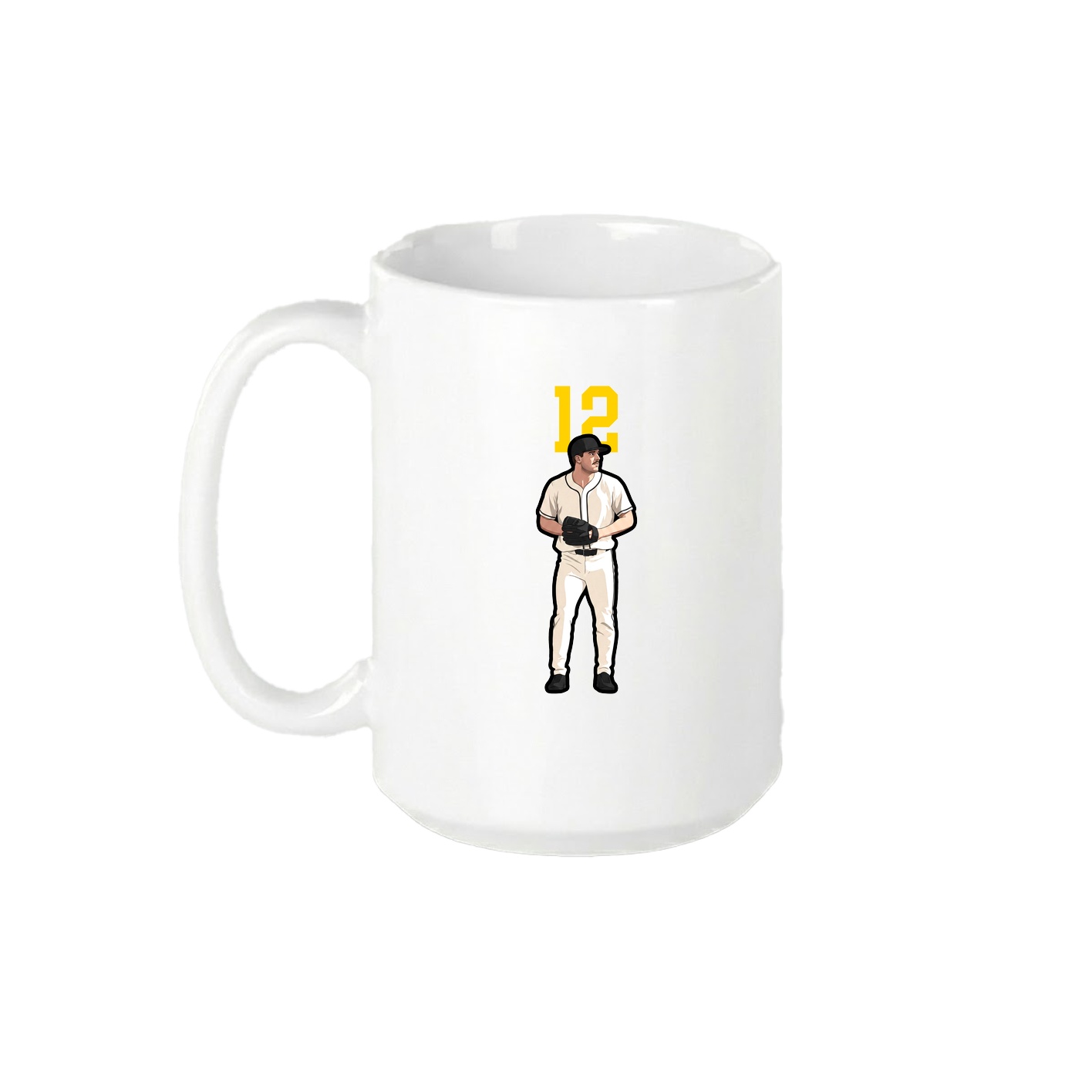 15oz Coffee Mug — Number Top in White