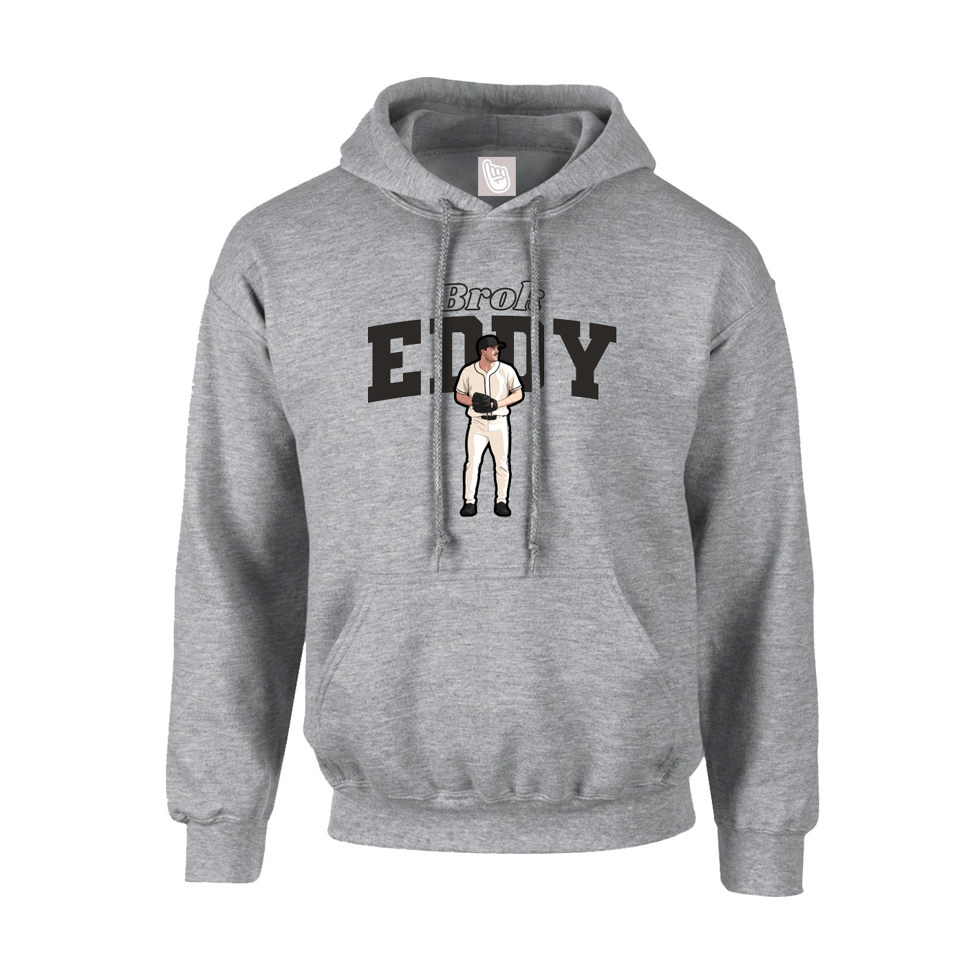 Youth Hoodie — Name Arch in Grey