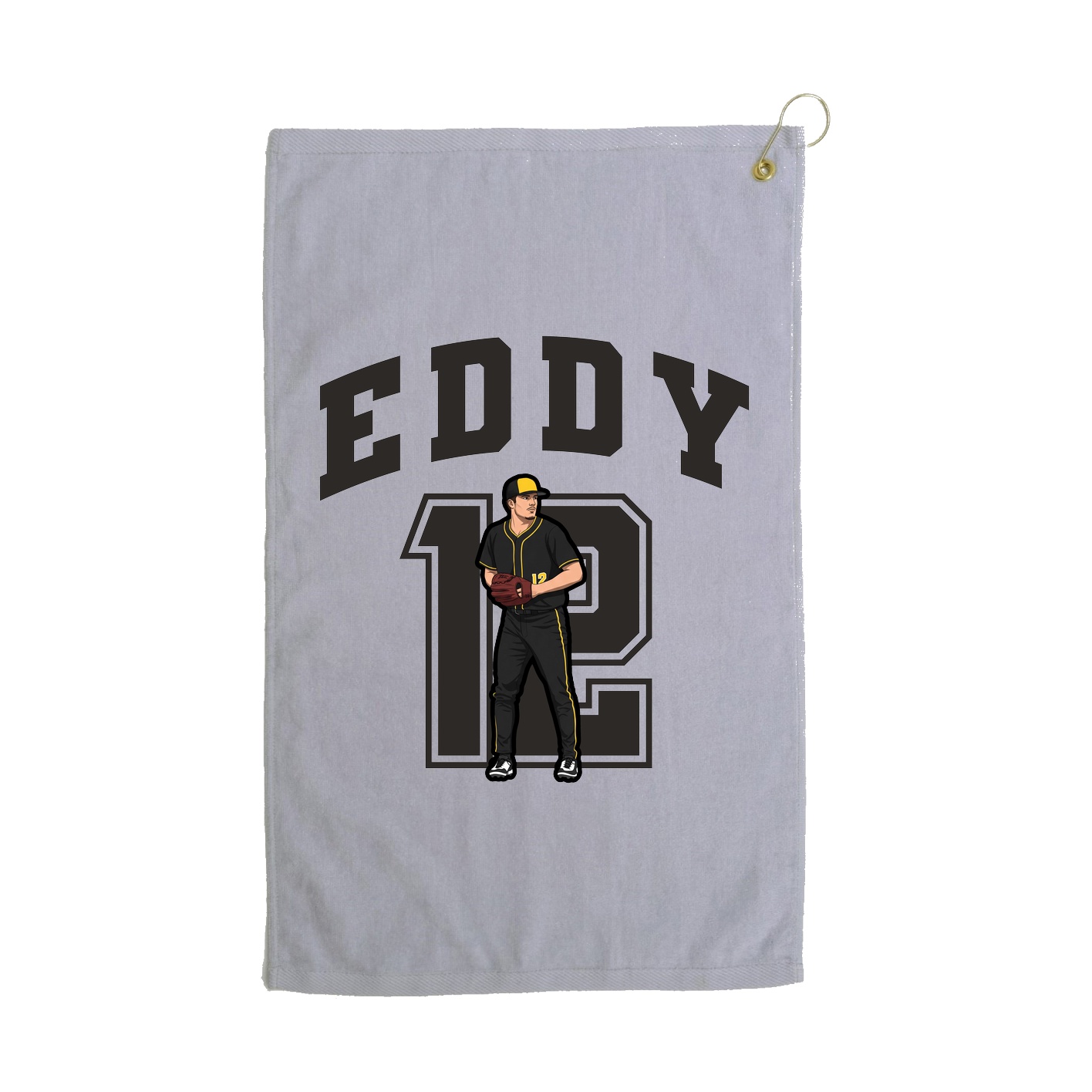 Golf Towel — Number in Grey