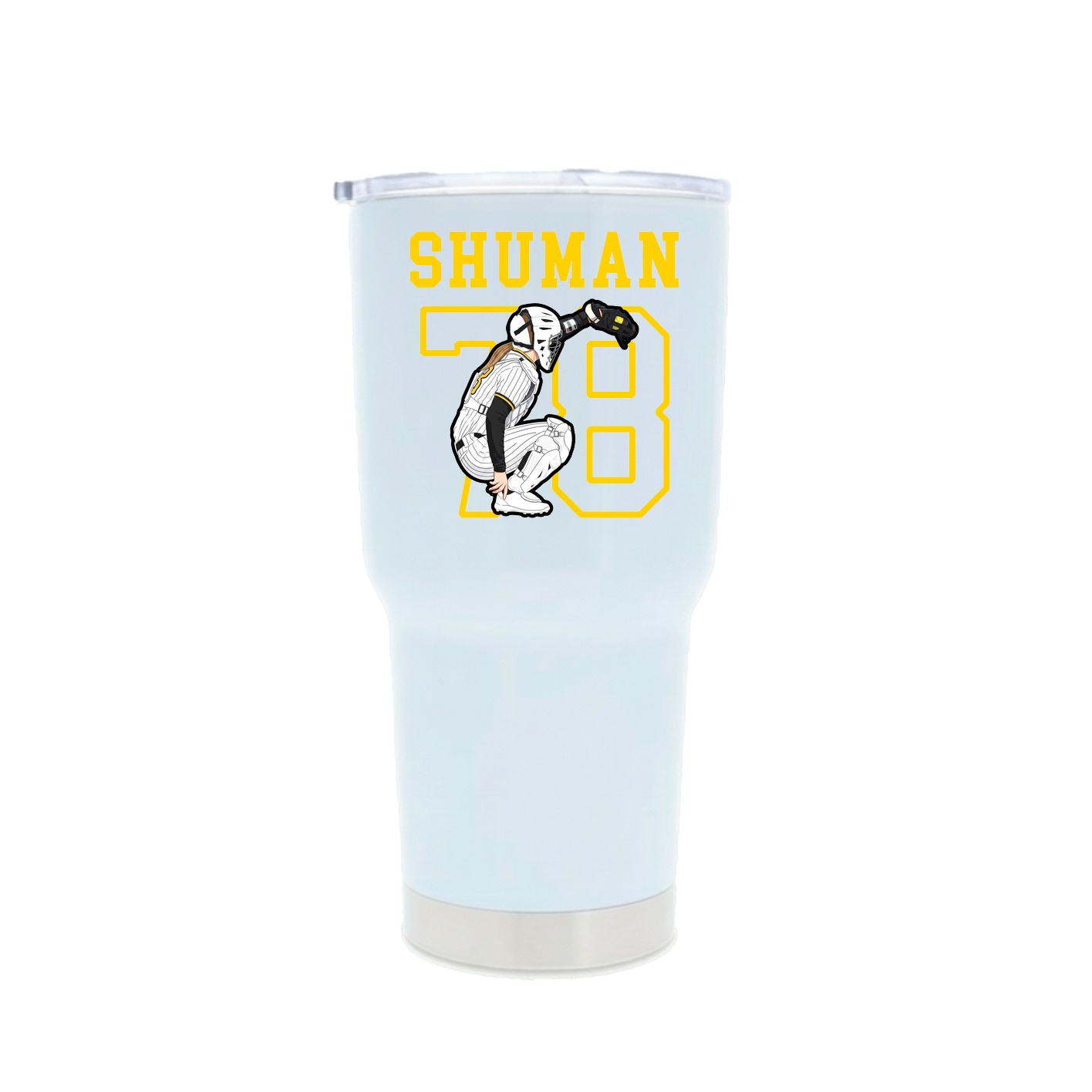 30oz Stainless Steel Tumbler — Shirsey in White