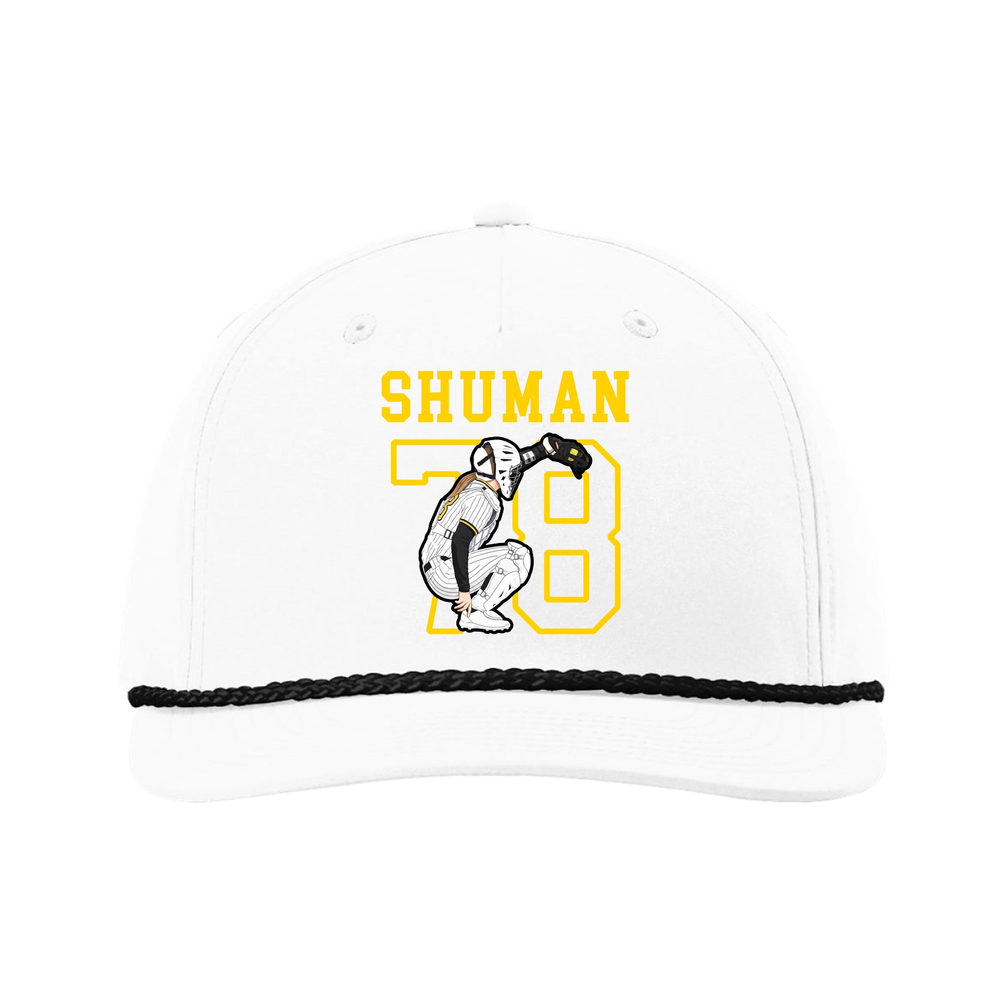 Five-Panel Classic Rope Cap — Shirsey in White
