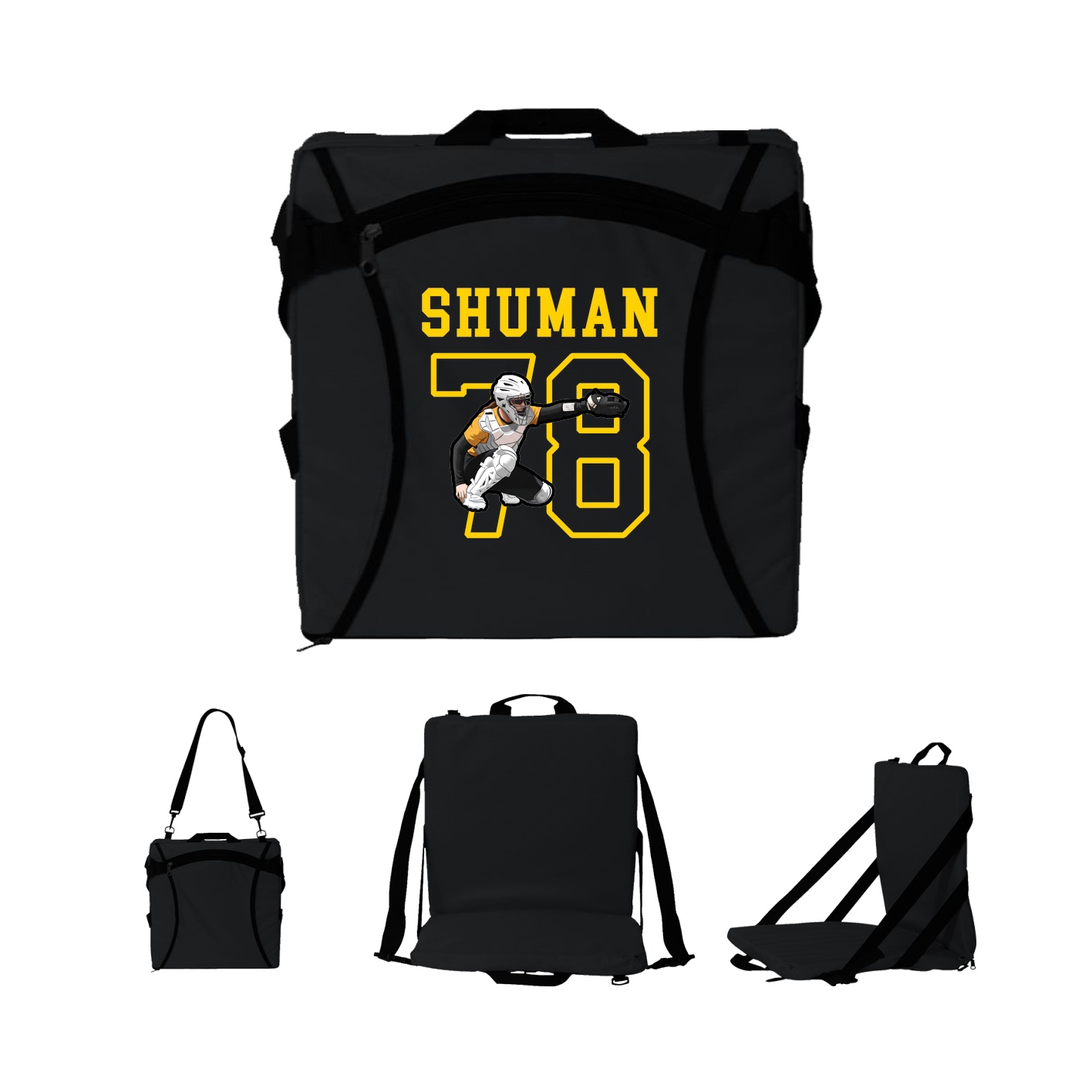 Folding Stadium Seat — Shirsey in Black