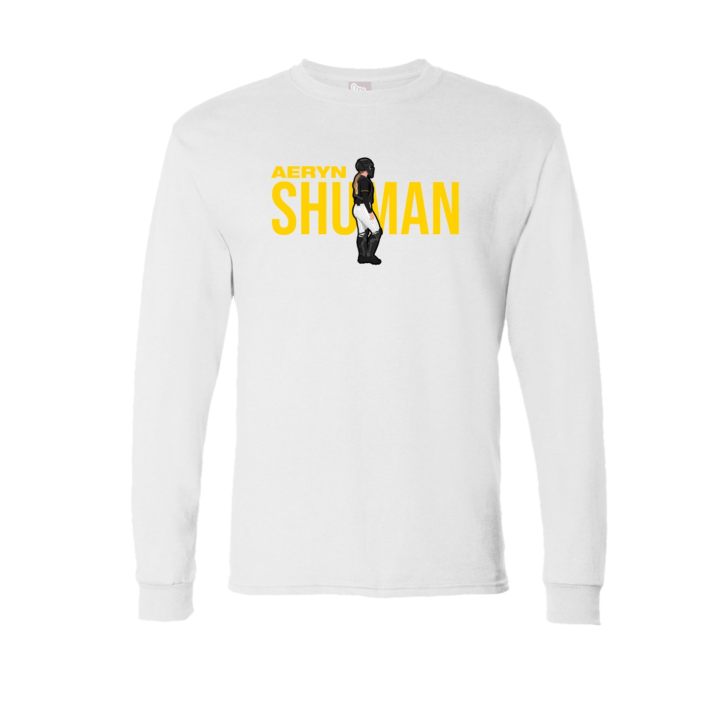 Long Sleeve Tee — Player Name in White