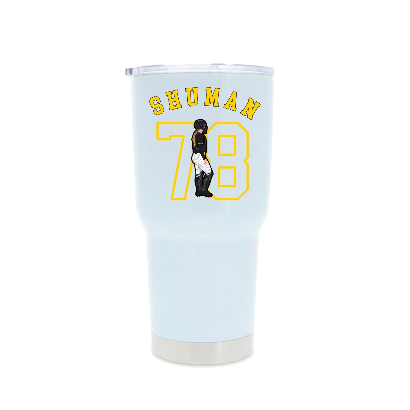 30oz Stainless Steel Tumbler — Shirsey Arch in White