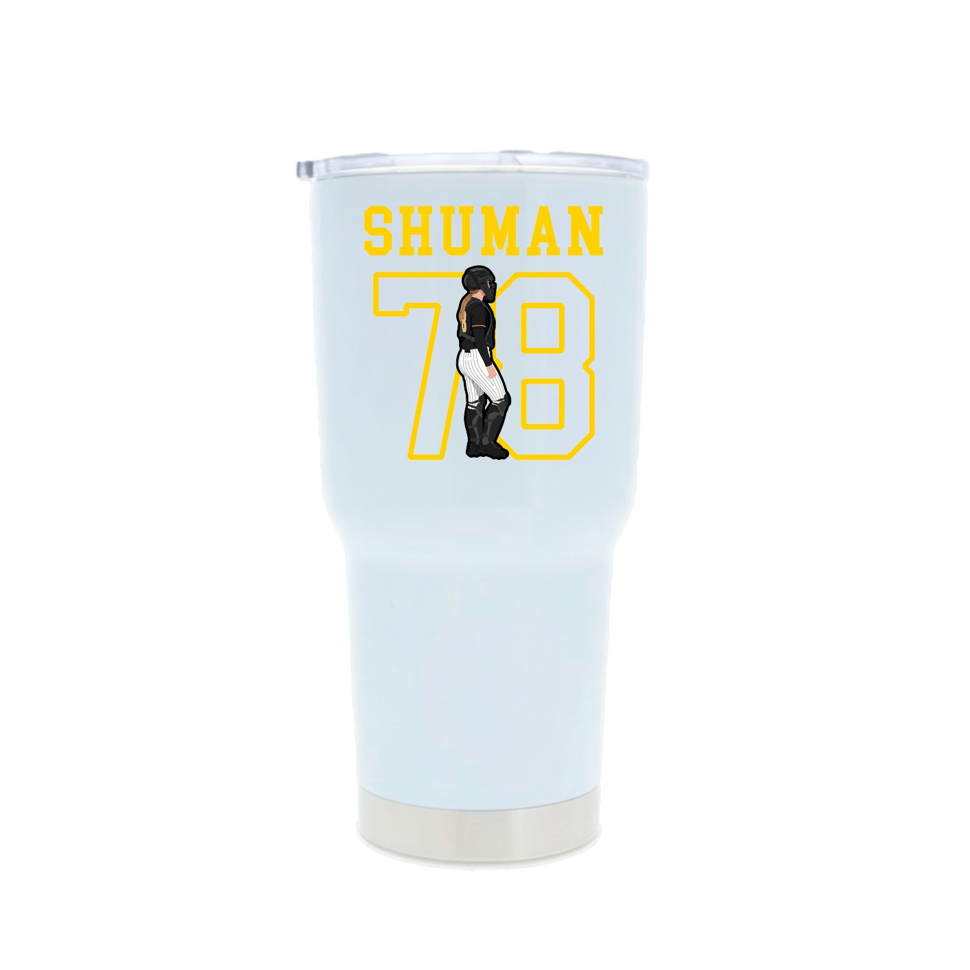 30oz Stainless Steel Tumbler — Shirsey in White