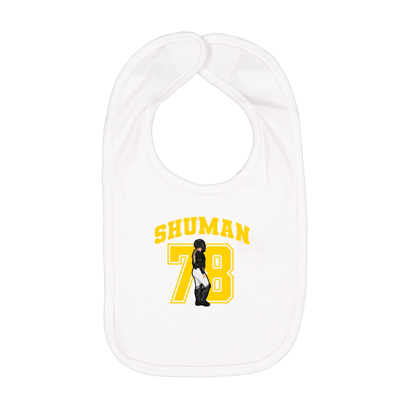 Infant Bib — Number in White