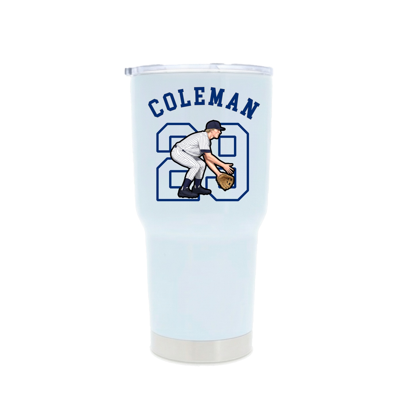 30oz Stainless Steel Tumbler — Shirsey Arch in White
