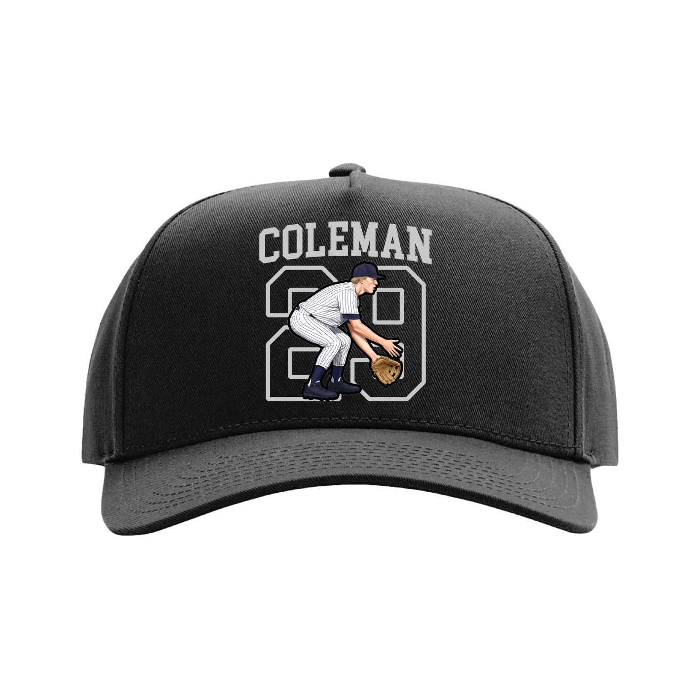 Full Fabric Five-Panel Champ Cap — Shirsey in Black