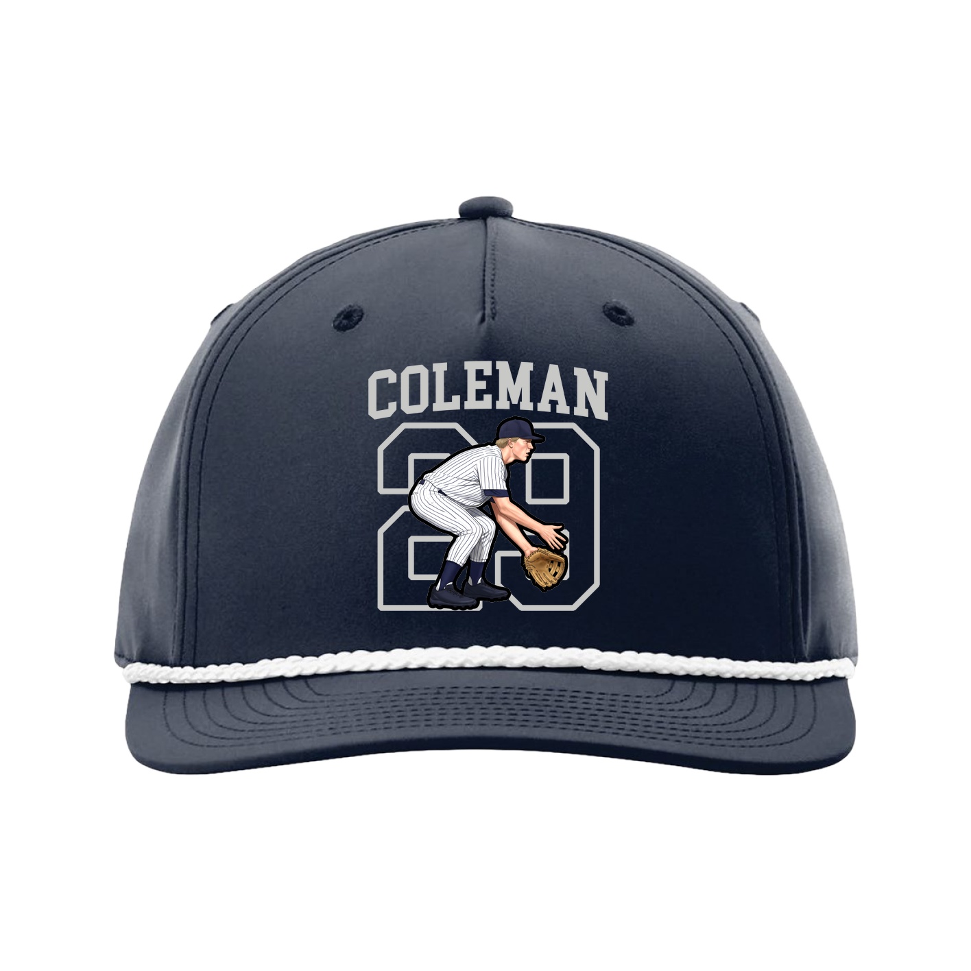 Five-Panel Classic Rope Cap — Shirsey in Navy