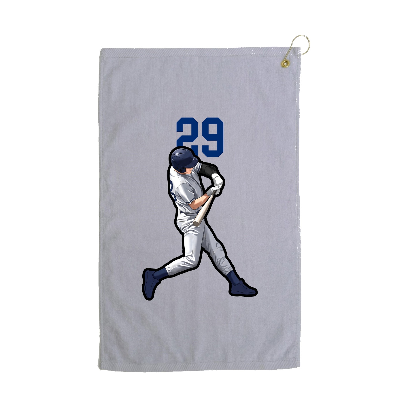 Golf Towel — Number Top in Grey
