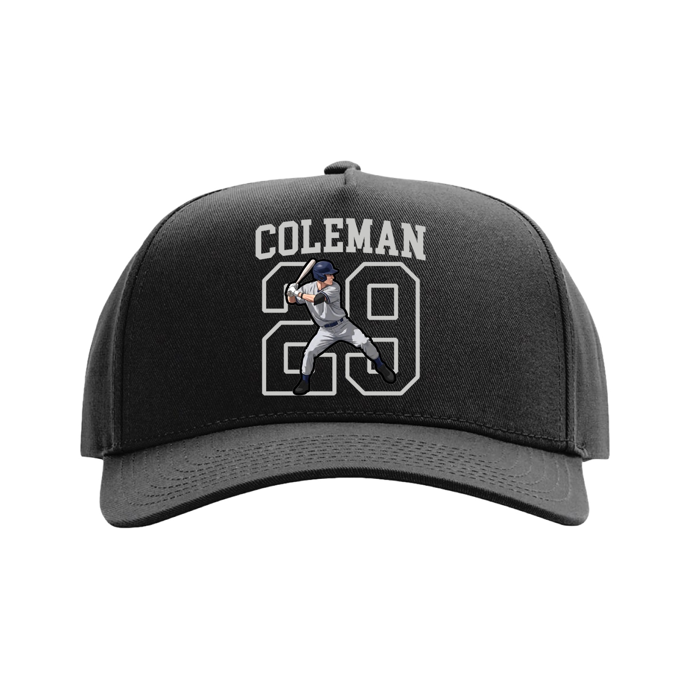 Full Fabric Five-Panel Champ Cap — Shirsey in Black
