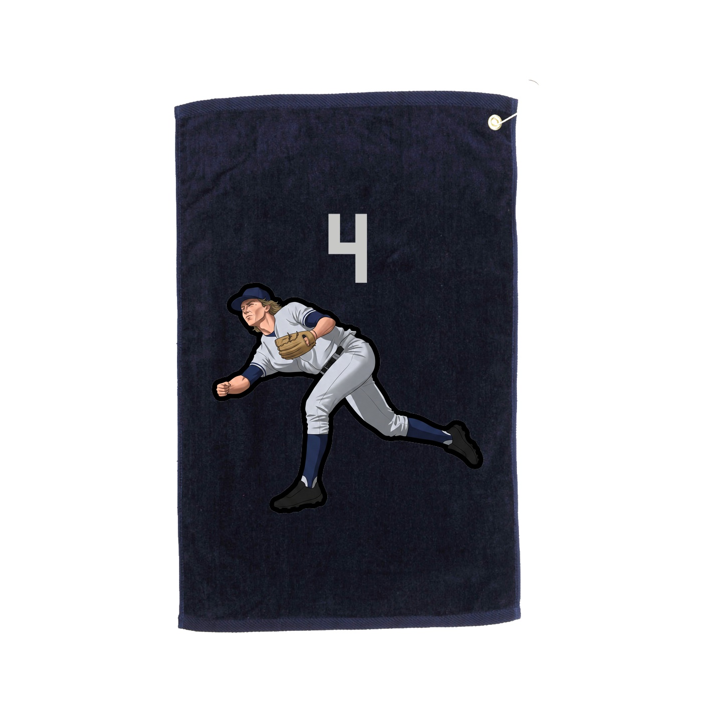 Golf Towel — Number Top in Navy