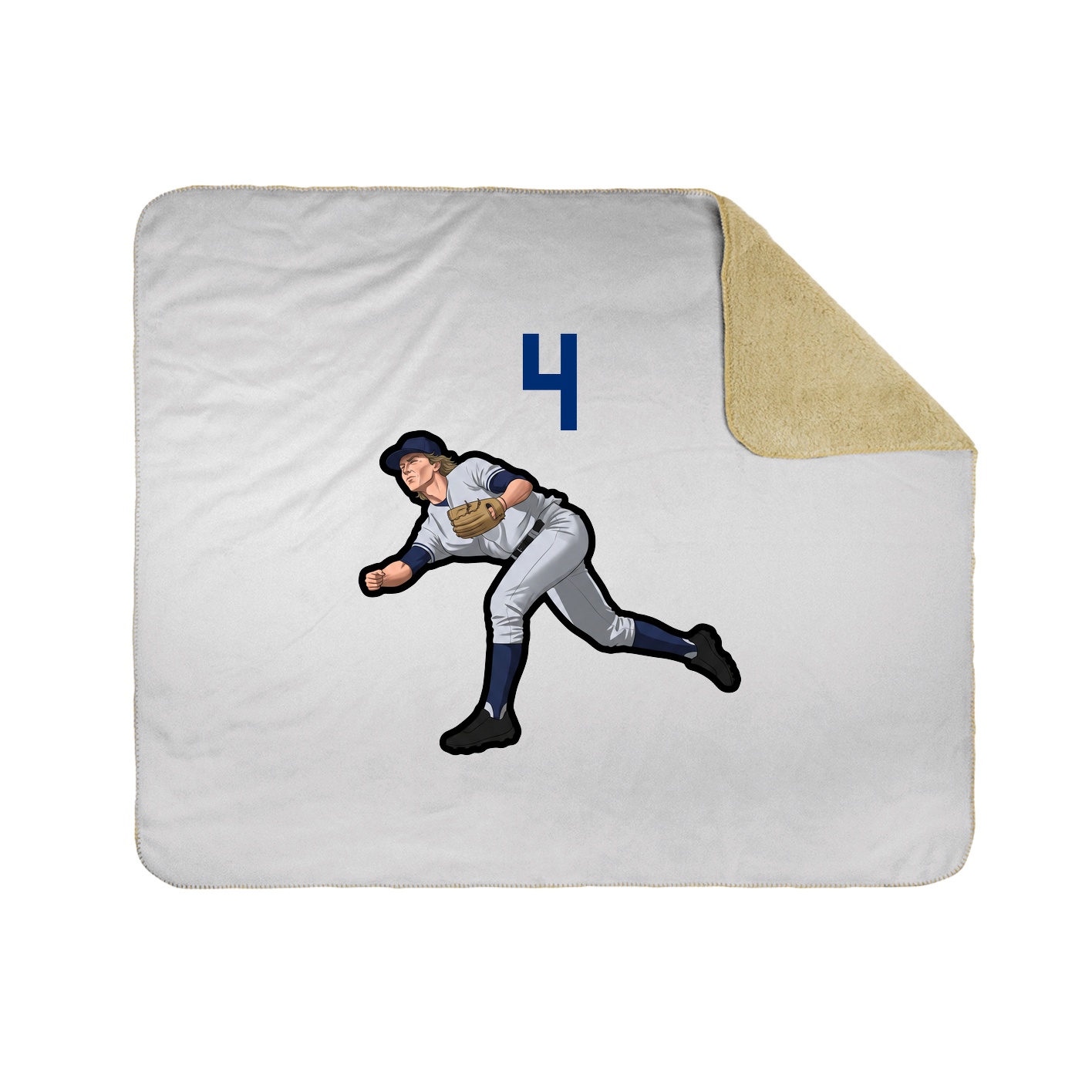 Throw Blanket — Number Top in White