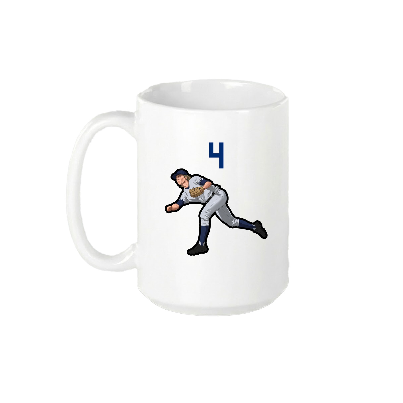 15oz Coffee Mug — Number Top in White