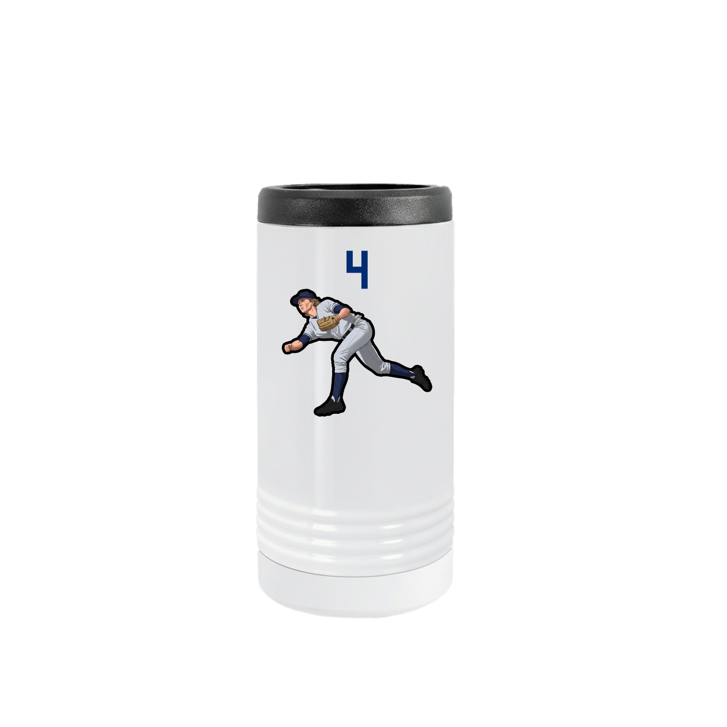 Slim Beverage Holder — Number Top in White