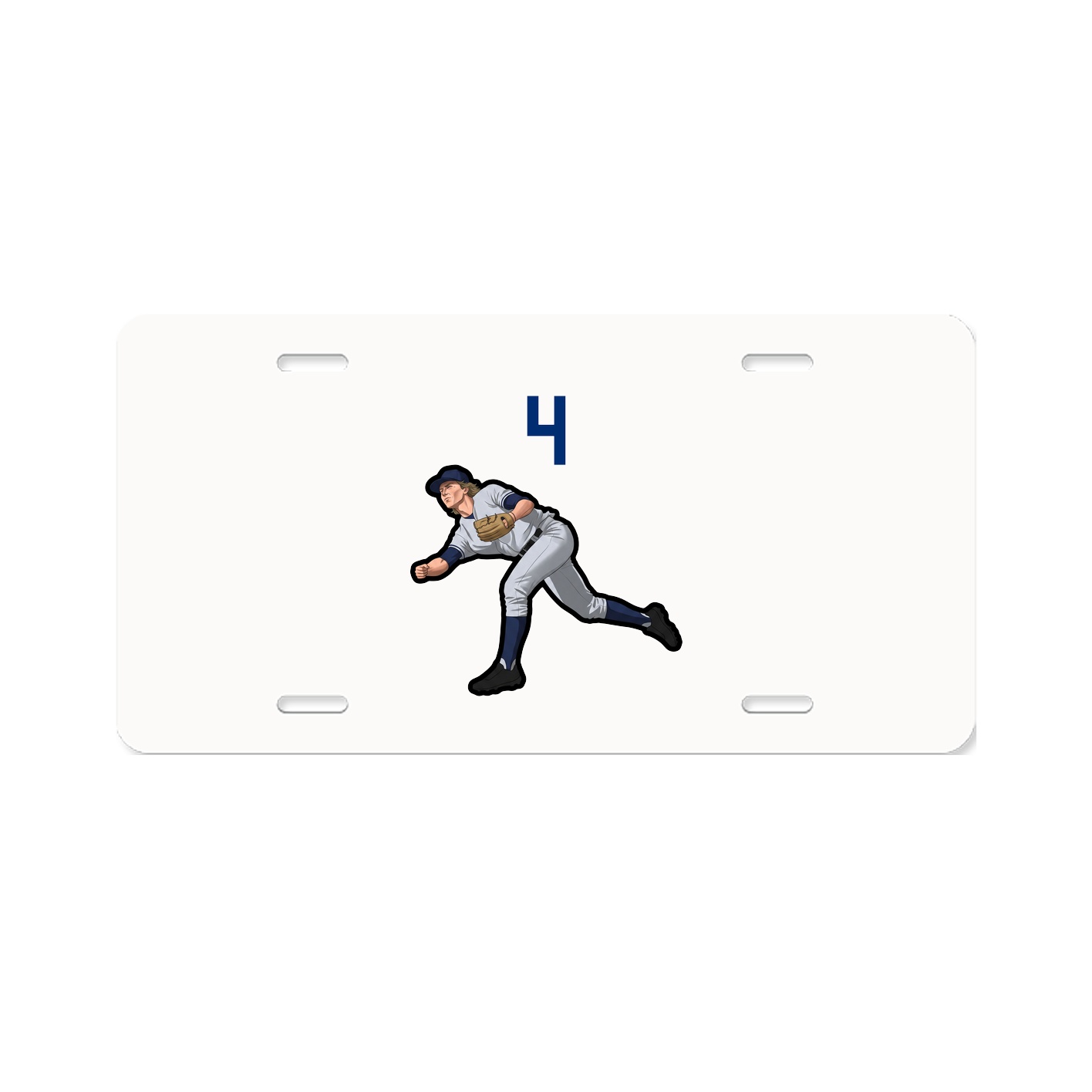 License Plate — Number Top in Classic