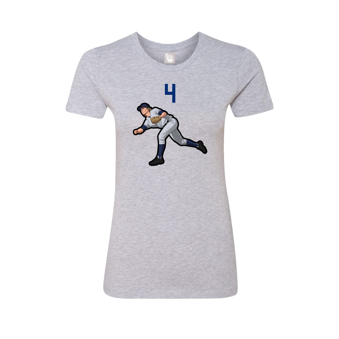 Womens Tee — Number Top in Grey