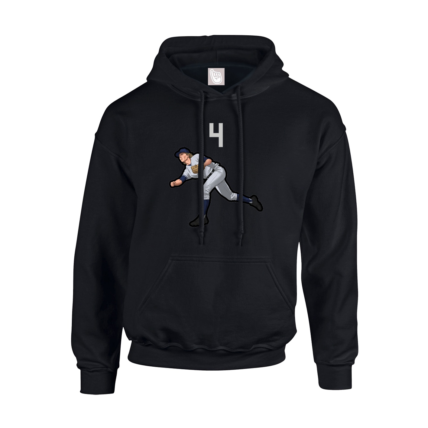 Hoodie — Number Top in Black
