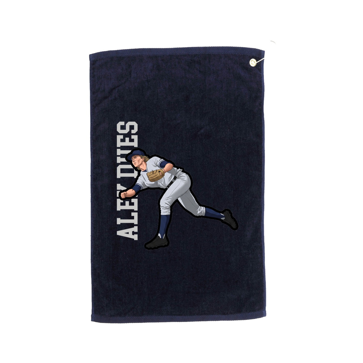 Golf Towel — Name Vertical in Navy