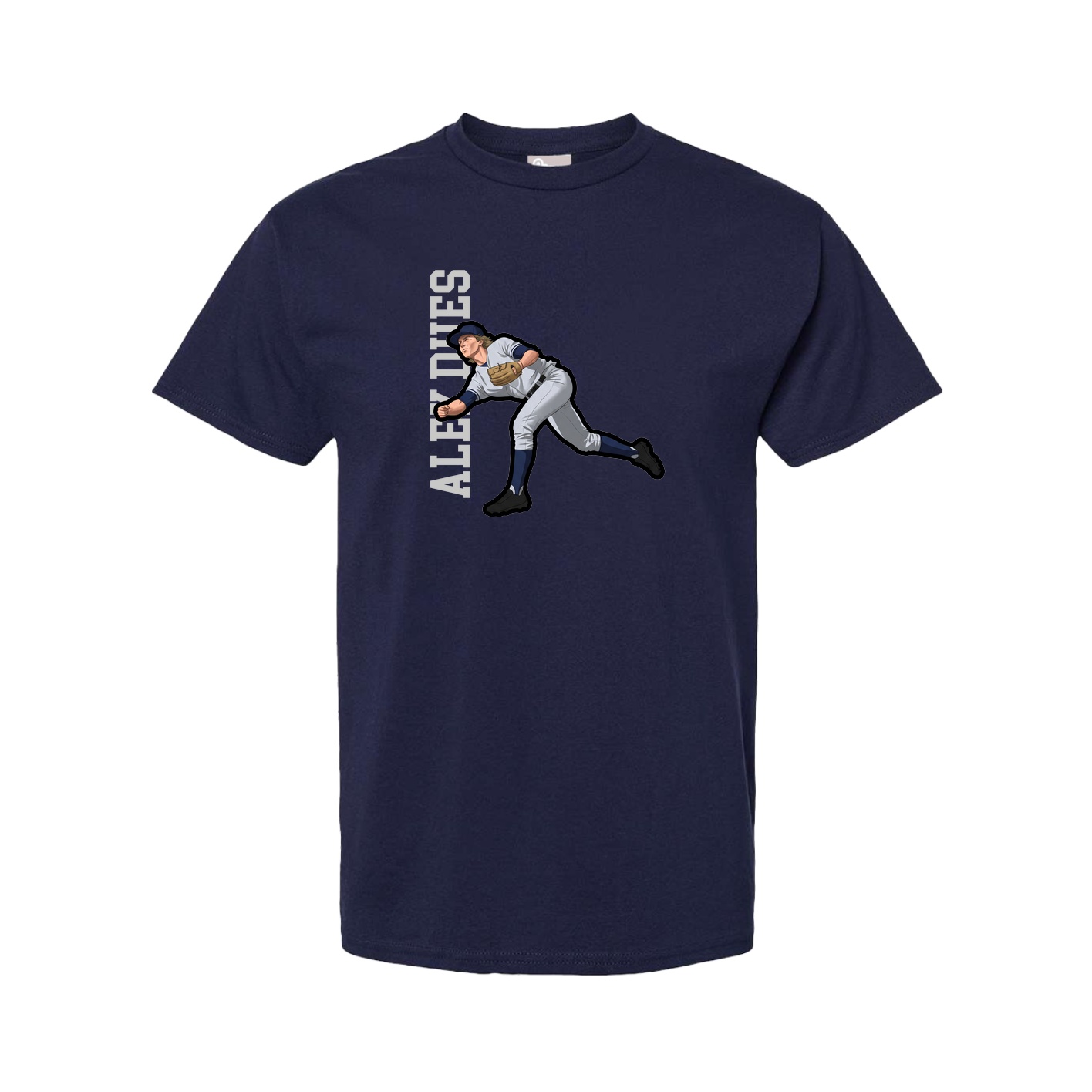 Youth Tee — Name Vertical in Navy