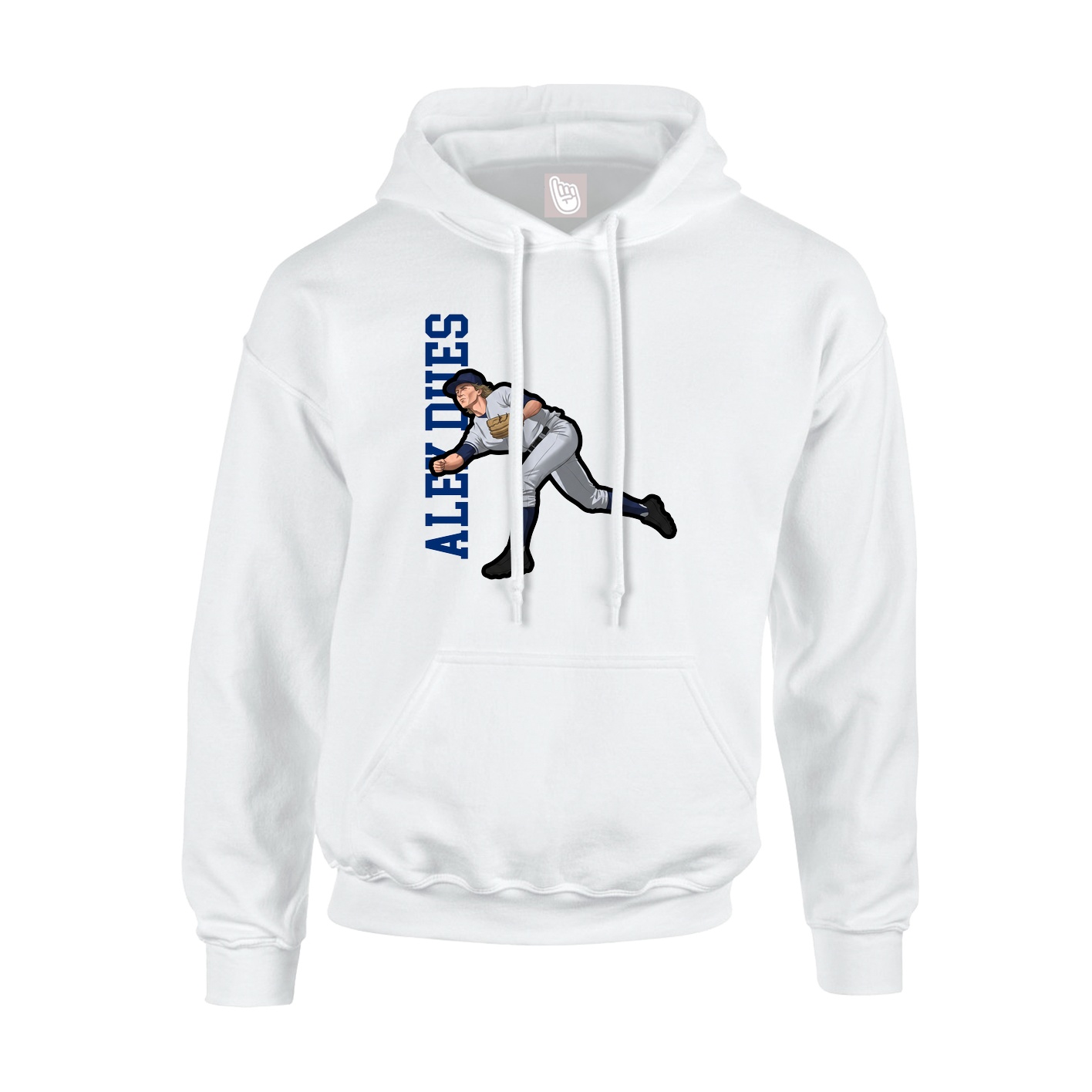 Hoodie — Name Vertical in White