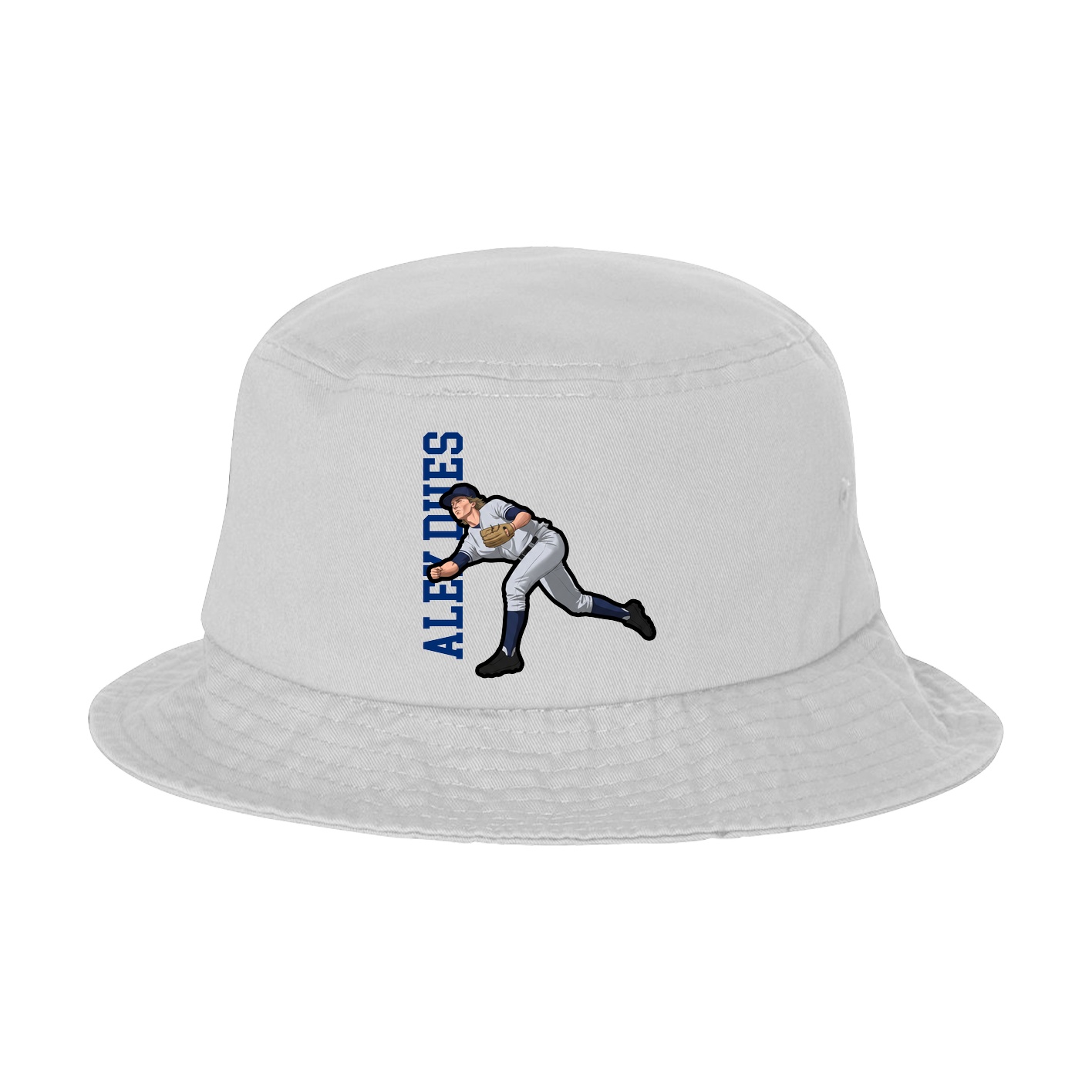Bucket Cap — Name Vertical in White