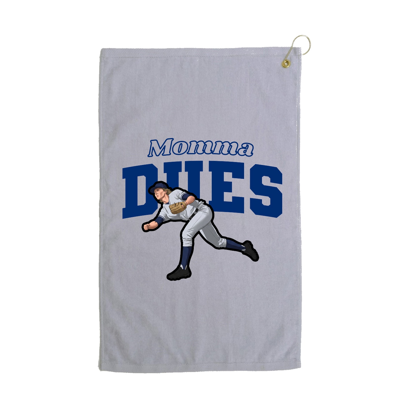 Golf Towel — Mothers Day Block in Grey