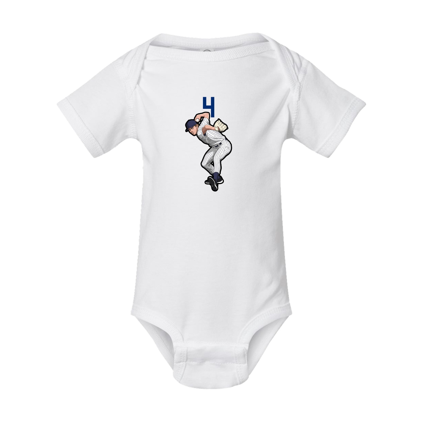 Baby Onesie — Number Top in White