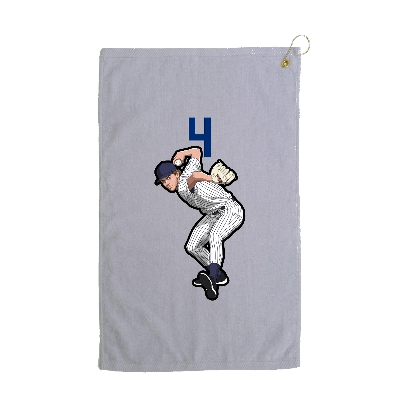 Golf Towel — Number Top in Grey
