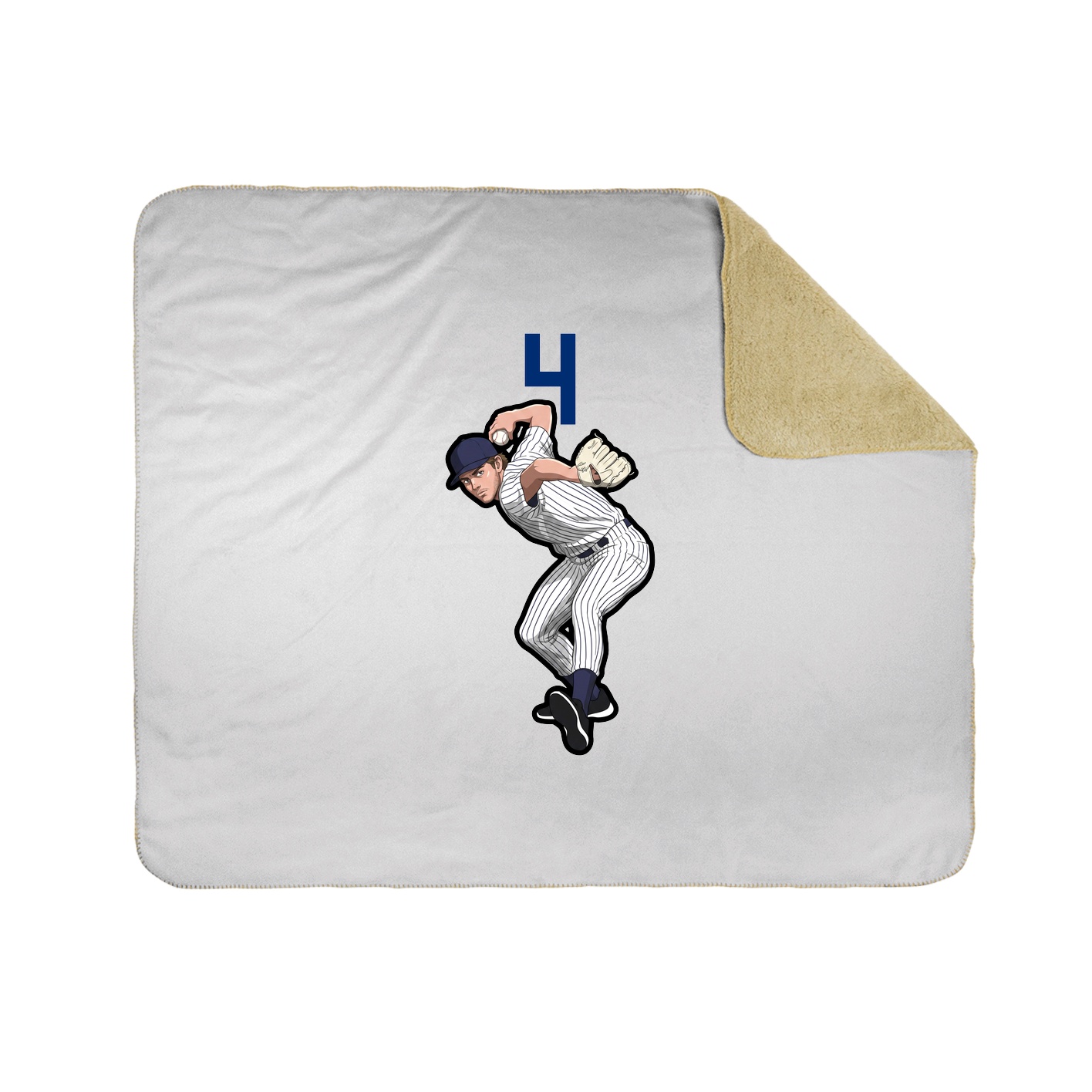 Throw Blanket — Number Top in White