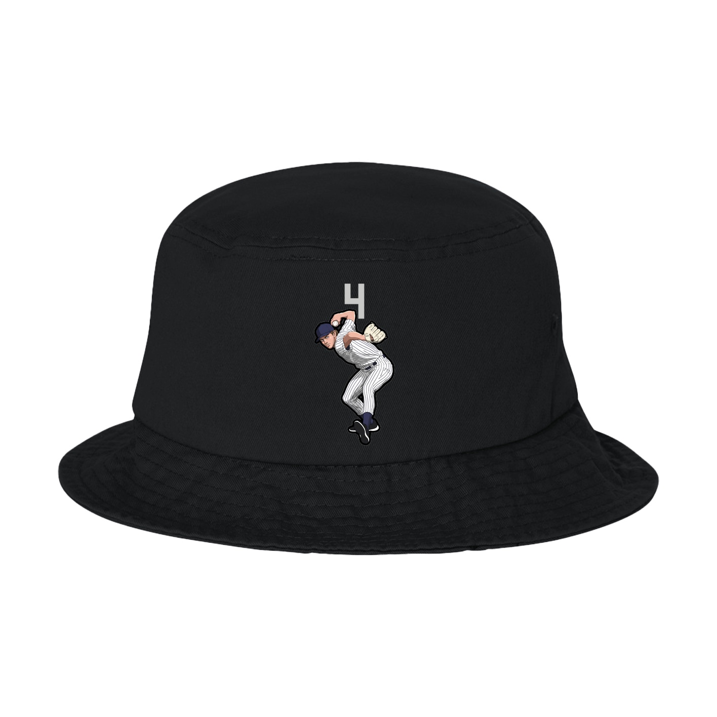 Bucket Cap — Number Top in Black