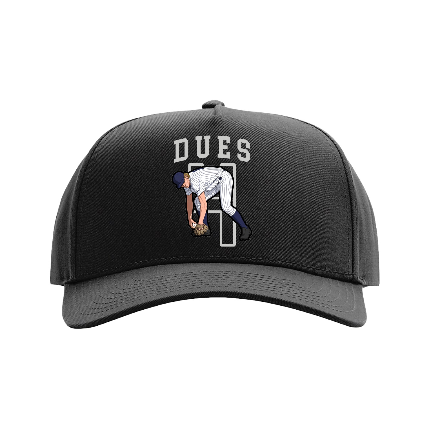 Full Fabric Five-Panel Champ Cap — Shirsey in Black