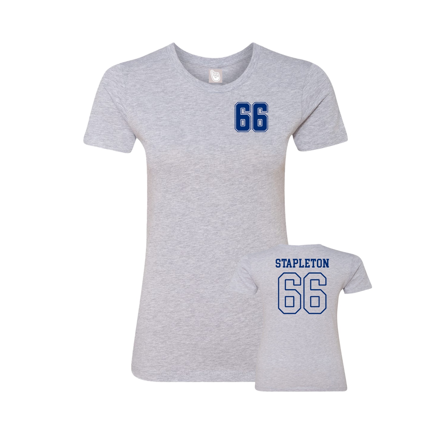 Womens Tee — Chest Back in Grey