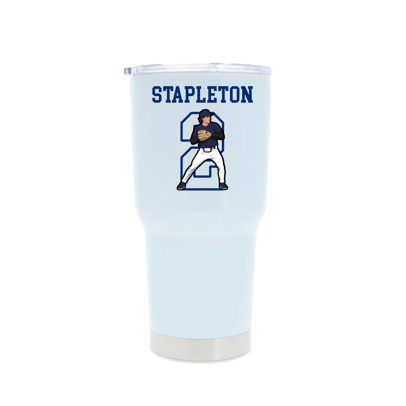 30oz Stainless Steel Tumbler — Shirsey in White