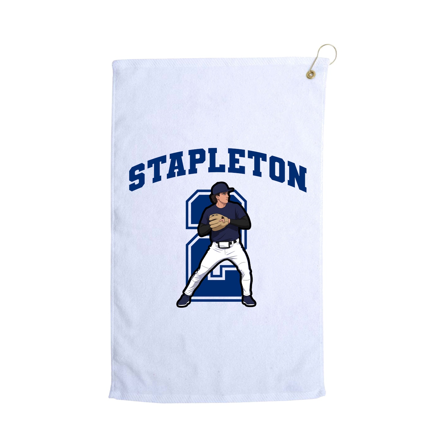 Golf Towel — Number in White
