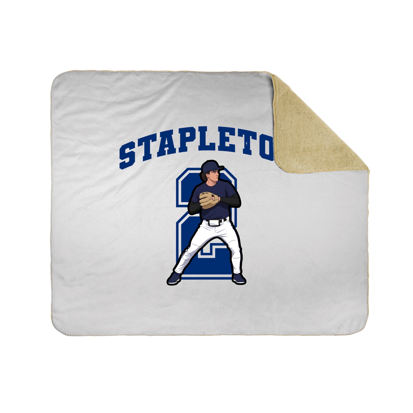 Throw Blanket — Number in White