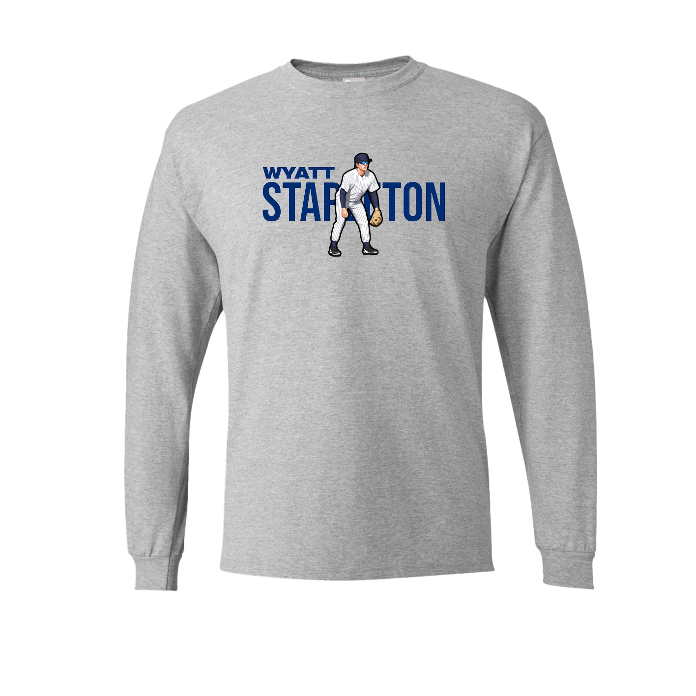Long Sleeve Tee — Player Name in Grey