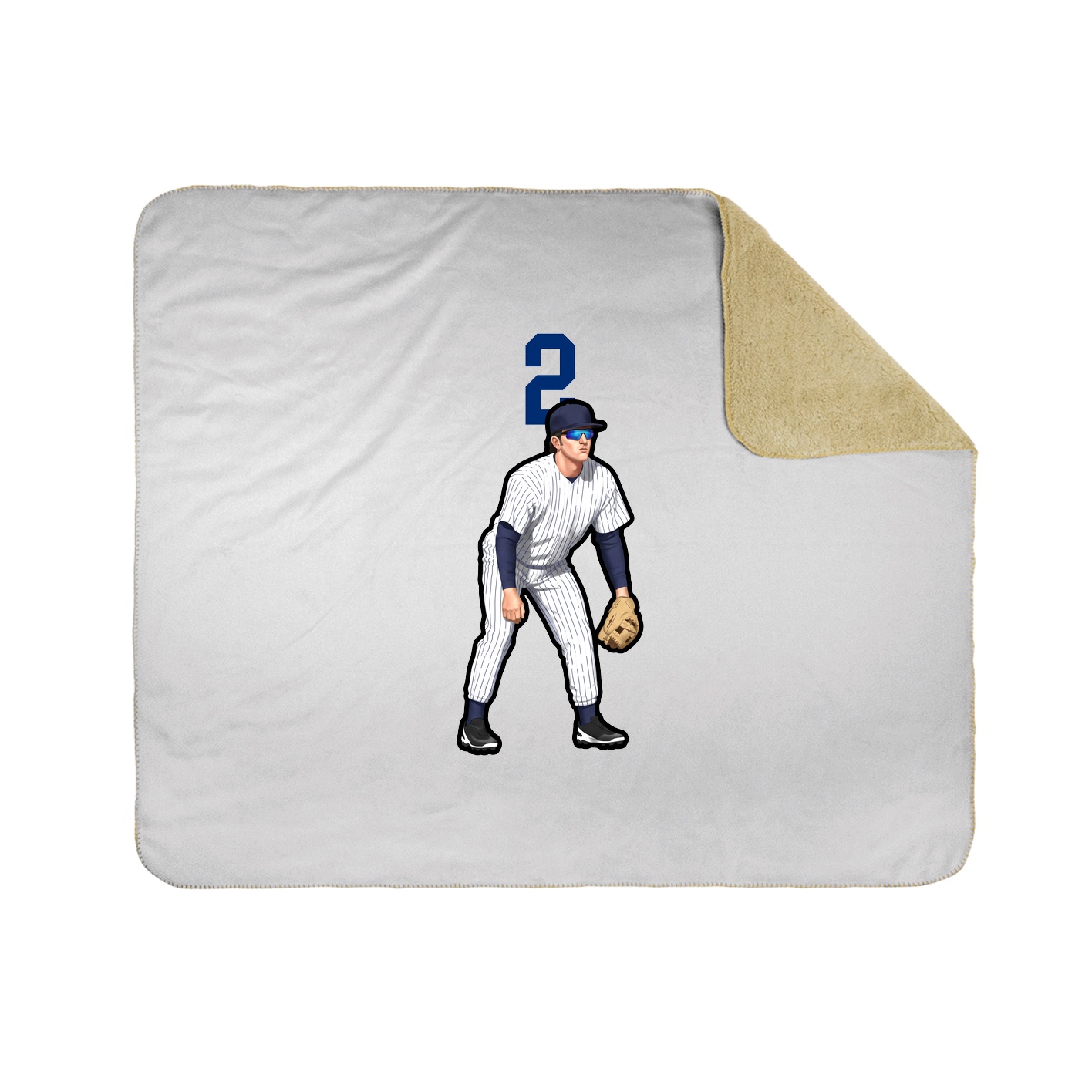 Throw Blanket — Number Top in White