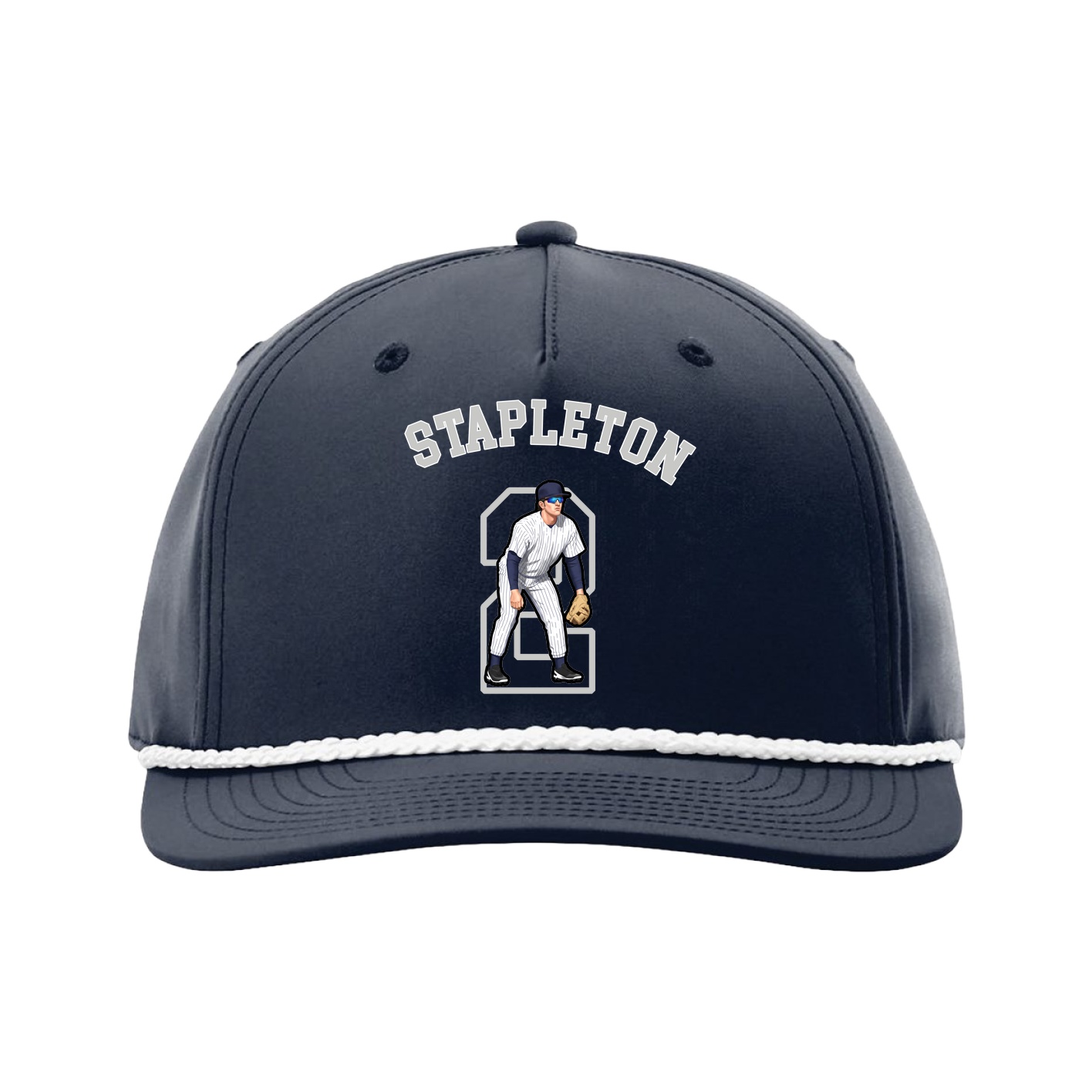 Five-Panel Classic Rope Cap — Shirsey Arch in Navy